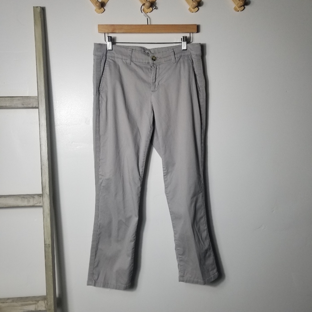 ANA WOMEN'S GRAY GIRLFRIEND CHINO PANTS SIZE 8